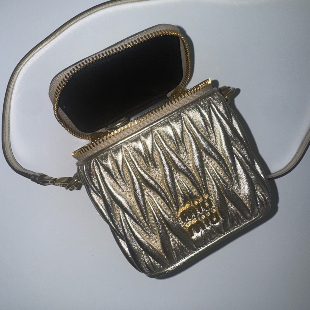 New Miu Miu Metallic Gold Mini Bag - Picture 7 of 14